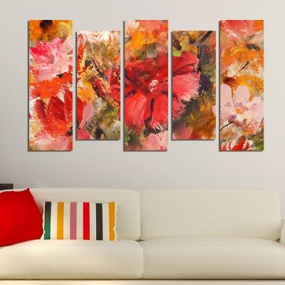 0213_1 Wall art decoration (set of 5 pieces) Color mood