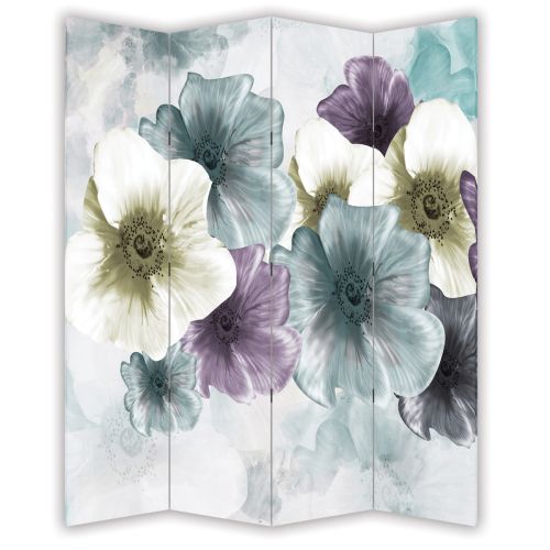 P0990 Decorative Screen Room divider Abstraction with flowers (3,4,5 or 6 panels)