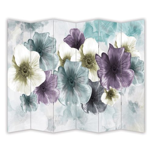 P0990 Decorative Screen Room divider Abstraction with flowers (3,4,5 or 6 panels)