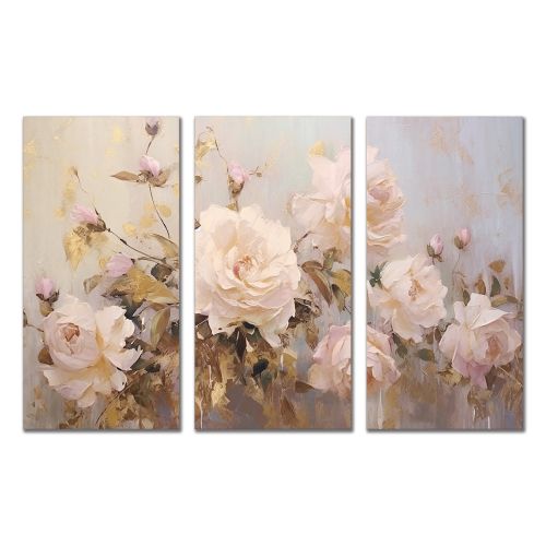 1005 Wall art decoration (set of 3 pieces) Roses