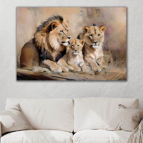 1030 Wall art decoration Lions family