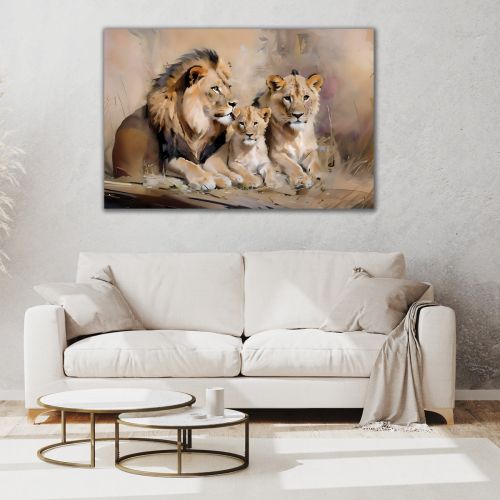 1030 Wall art decoration Lions family