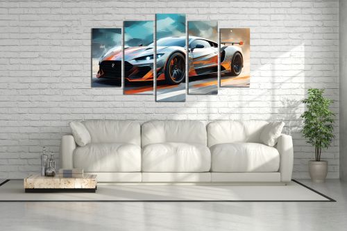 1037  Wall art decoration (set of 5 pieces) Speed