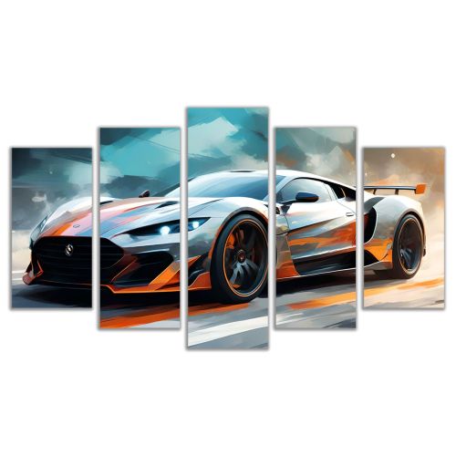 1037  Wall art decoration (set of 5 pieces) Speed