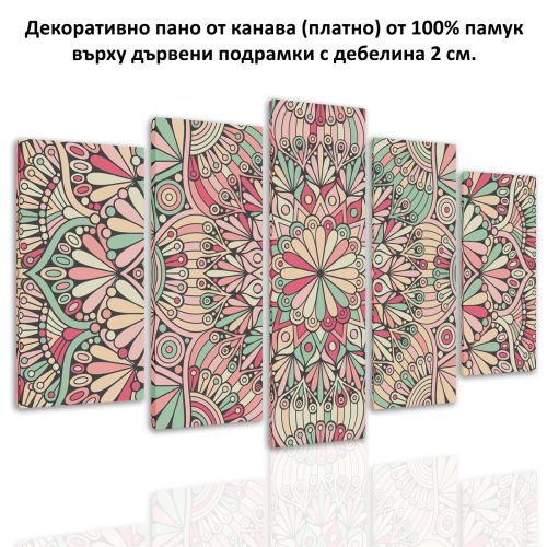 9242 Wall art decoration (set of 5 pieces) Mandalas