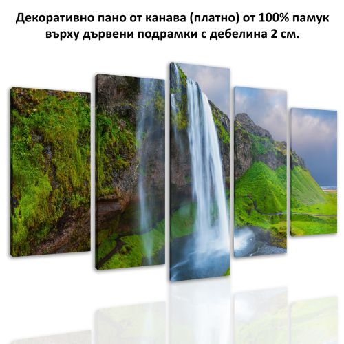 0901 Wall art decoration (set of 5 pieces) Waterfall