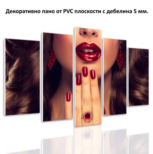 0806 Wall art decoration (set of 5 pieces) Makeup and manicure