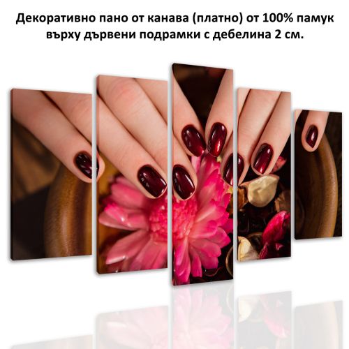 0737 Wall art decoration (set of 5 pieces) Spa manicure