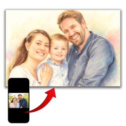 1123 PASTEL PORTRAIT - A memory that lives in the interior