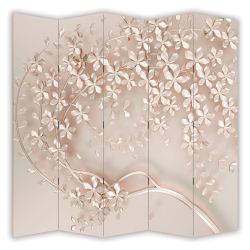 P9341 Decorative Screen Room divider Graceful branches, strewn with delicate flowers (3,4,5 or 6 panels)