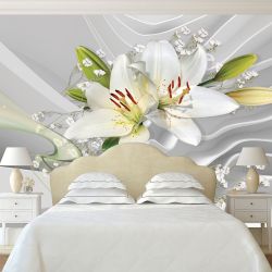 T0774 Wallpaper 3D Abstraction - Lilium