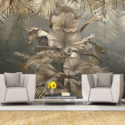 T0897 Wallpaper Tropical leaves