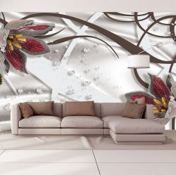 T9004 Wallpaper 3D Abstract flowers