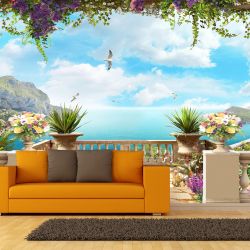 T9081 Wallpaper Terrace with sea view