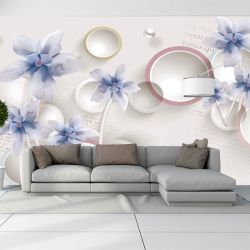 T9157 Wallpaper 3D Floers and circles