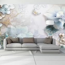 T9163 Wallpaper 3D Vintage flowers