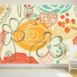 T9177 Wallpaper Floral motifs