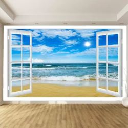 T9228 Wallpaper Window to beautiful beach