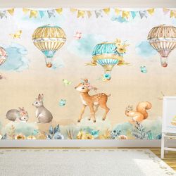 T9253 Wallpaper Animals and balloons