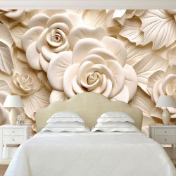 T9261 Wallpaper 3D Beige roses