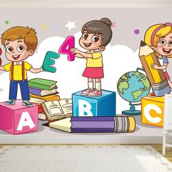 T9274 Wallpaper School-loving kids