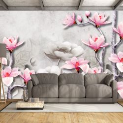 T9297 Фототапет 3D Абстракция с магнолии