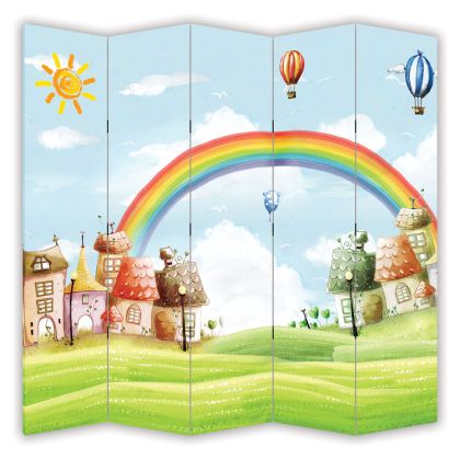 P9052 Decorative Screen Room divider Rainbow (3,4,5 or 6 panels)