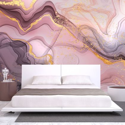 T0790 Wallpaper 3D Abstraction -pastel pink