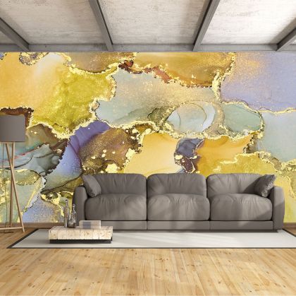 T0791 Wallpaper Abstraction in gold