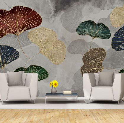 T0954 3D Wallpaper Abstract leaves