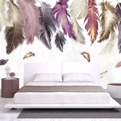 T9053 Wallpaper Feathers