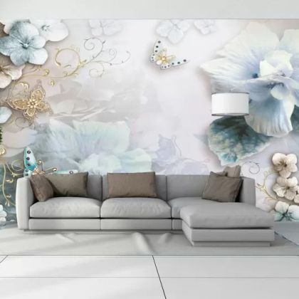 T9163 Wallpaper 3D Vintage flowers