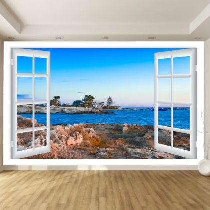 T9226 Wallpaper Window to sea ans rocks