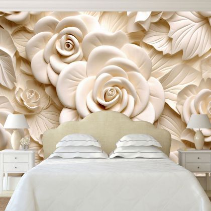 T9261 Wallpaper 3D Beige roses
