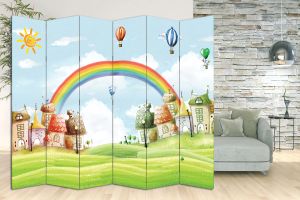 P9052 Decorative Screen Room divider Rainbow (3,4,5 or 6 panels)
