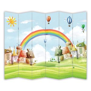 P9052 Decorative Screen Room divider Rainbow (3,4,5 or 6 panels)