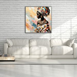 Painting abstract woman face