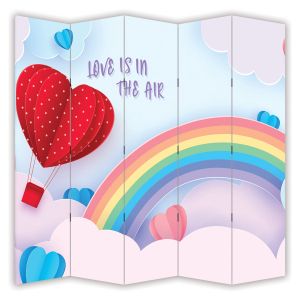 P9118 Декоративен параван Любовта е във вздуха (3, 4, 5 или 6 части)