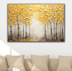 1132 Wall art decoration The whisper of birch leaves - forest landscape