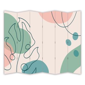 P9357 Decorative Screen Room divider Abstract Pastel Design (3,4,5 or 6 panels)