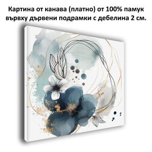 Картина Синя хармония - модерен декор на канава 1154 