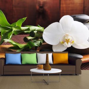 T0117 Wallpaper SPA - white orchid