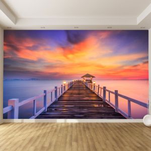 T0559 Wallpaper Sea landscape with pier