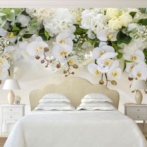T0663 Wallpaper White orchids