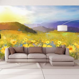 T0765 Wallpaper Sunflower field