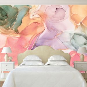 T0853 Wallpaper Abstraction in pastel colors