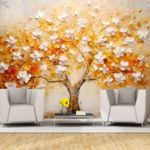 T0929 3D Wallpaper Blooming tree