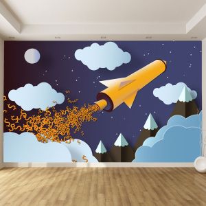 T9132 3D Wallpaper Skyrocket