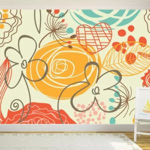 T9177 Wallpaper Floral motifs