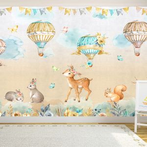 T9253 Wallpaper Animals and balloons